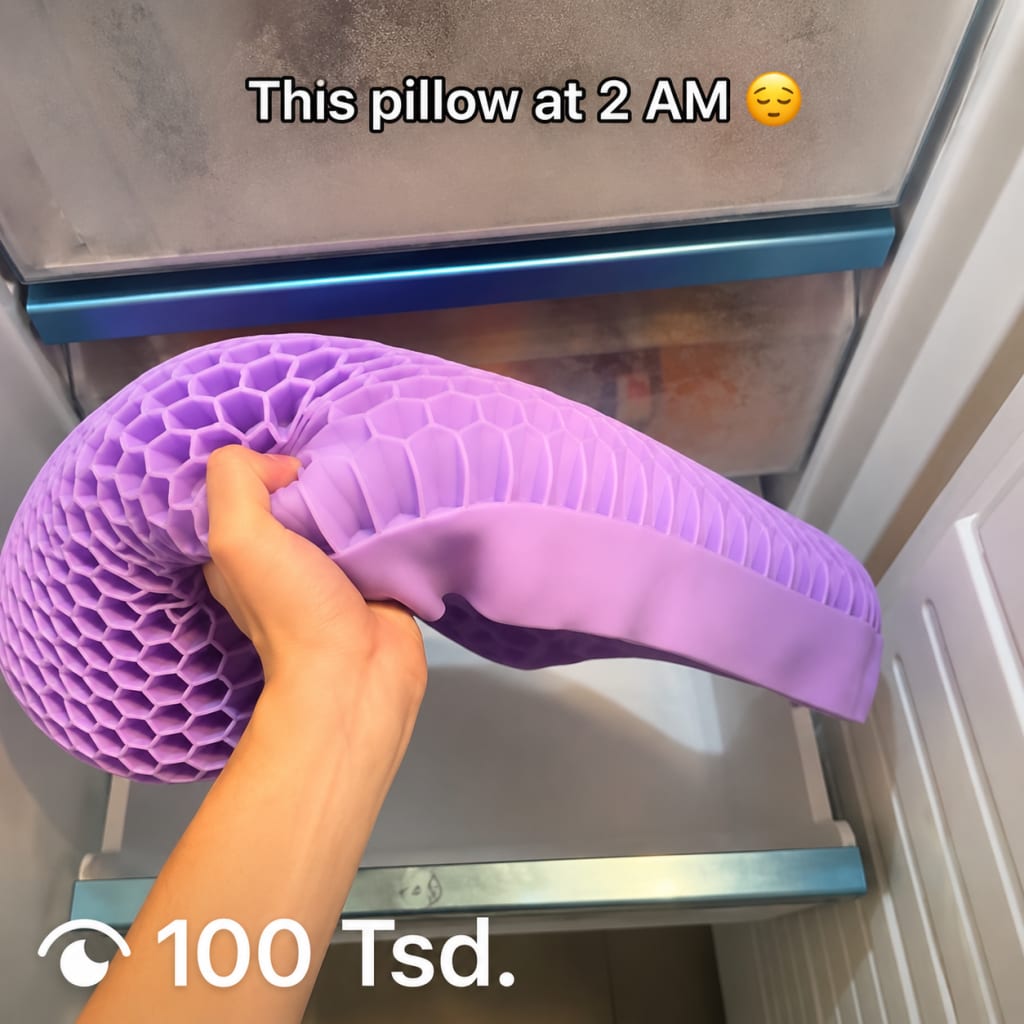 LumiVera™ Ergonomic Cooling Pillow